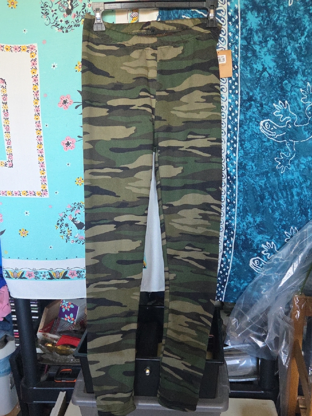 Ladies Camo Leggings - Green Camouflage